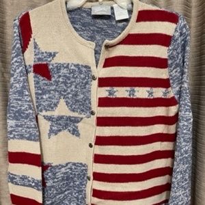 Blair Size Small Patriotic Long Sleeve Cardigan